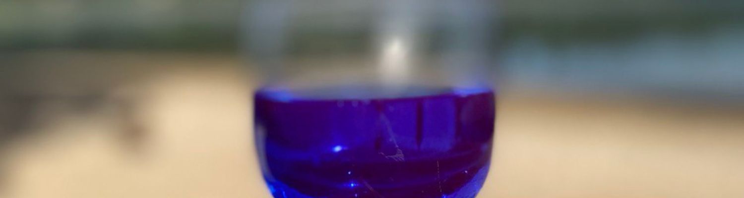 verre de phycocyanine